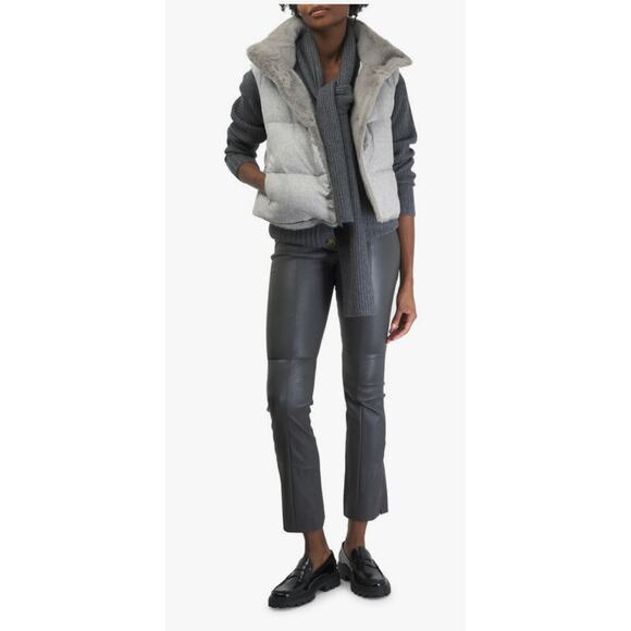 TWP Skinny Love Stretch Lamb Leather Pant in Black Oyster 2 - Picture 2 of 6